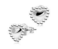 Heart Silver Studs Earring STS-752